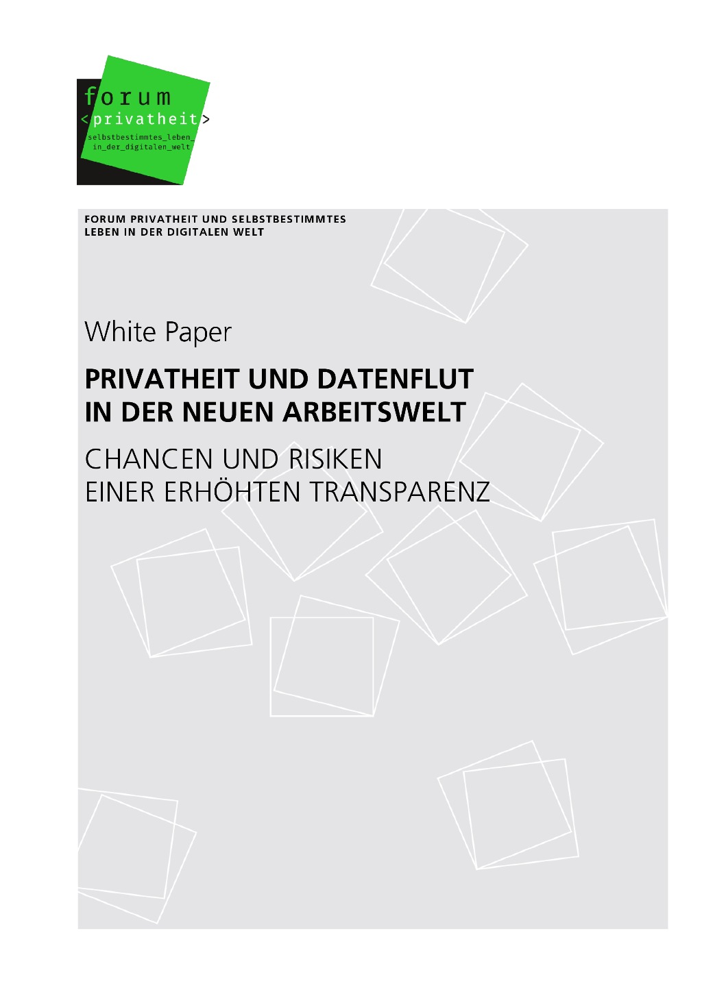 White Paper "Privatheit und Datenflut in der neuen Arbeitswelt"